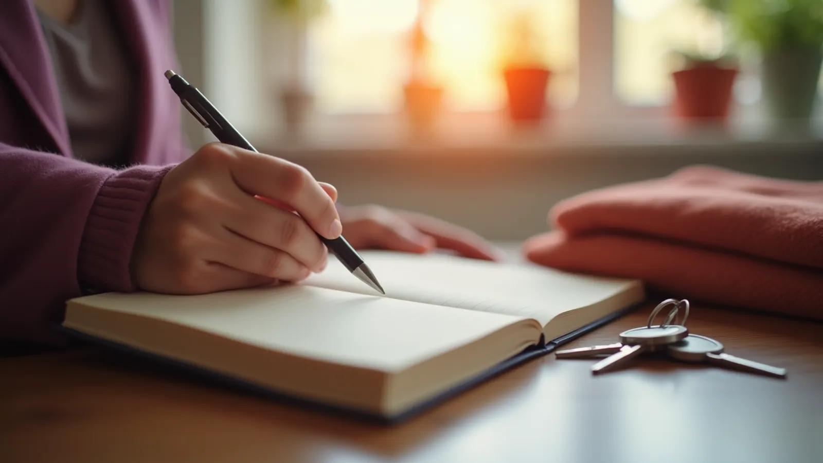 A calm clinic waiting area with a notebook ready for teach-back method notes.