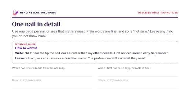 Preview of the top of page 5 of the Nail and Foot-Care Visit Kit: the heading and first lines only, not the full page