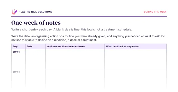 Preview of the top of page 4 of the seven-day quick-start planner: the heading and first lines only, not the full page